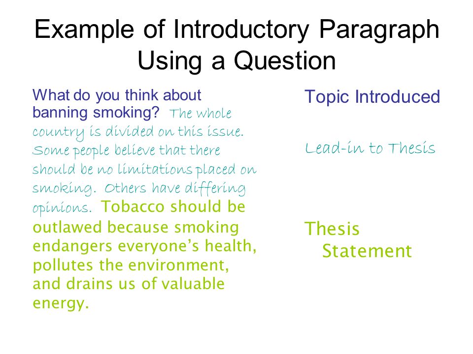 Thesis about smoking
